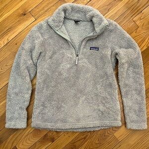 Patagonia Women's  1/4-Zip Sherpa Fleece, sz S, color gray